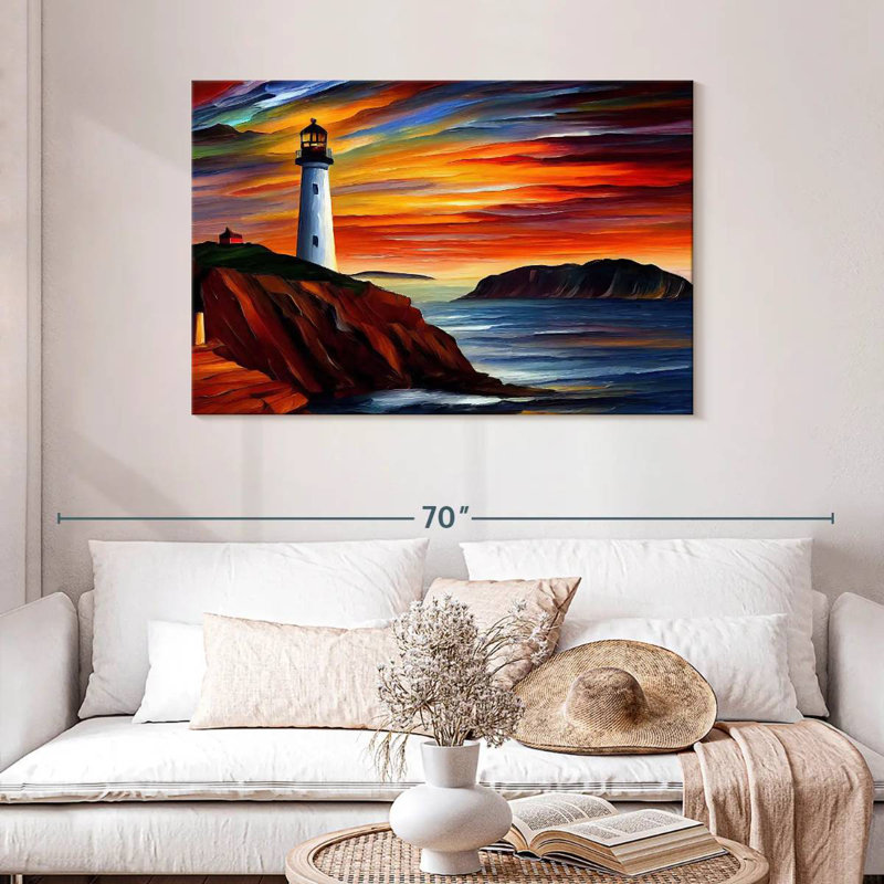 Picturesque lighthouse Aletra, H 30 po x l 45 po