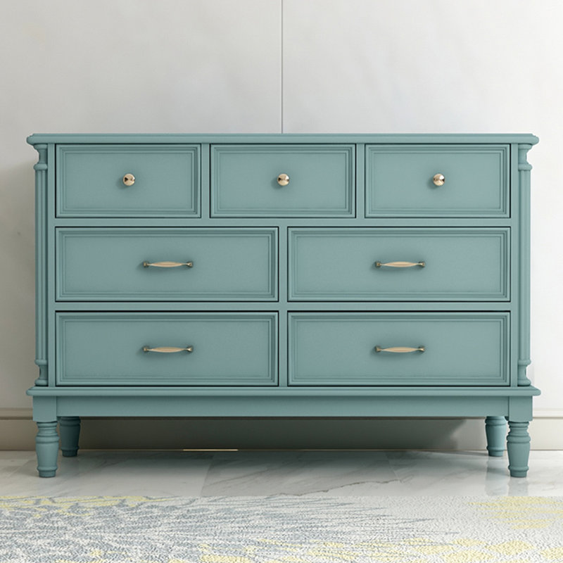 Armoire d'appoint en bois manufacturé bleu massif
