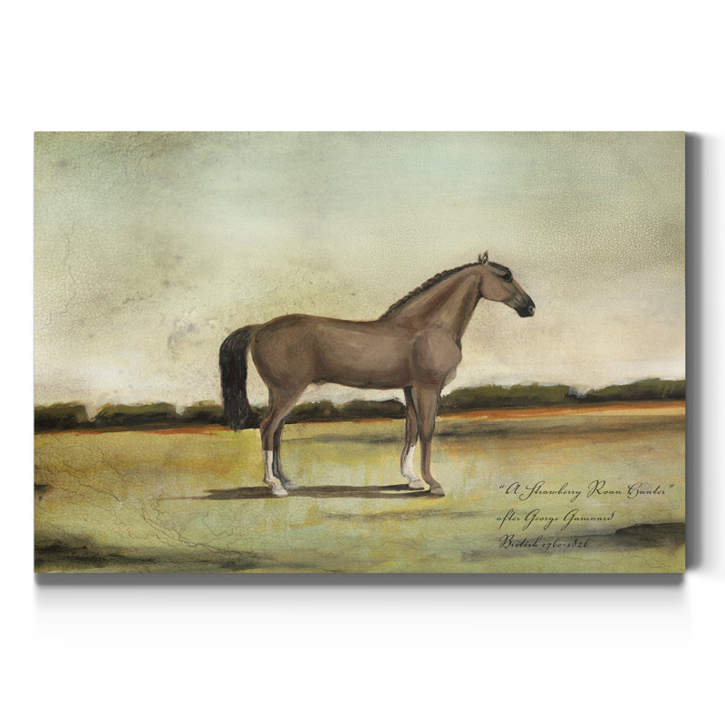 Reproduction d’art sur toile « A Strawberry Roan Hunter », H 48 po x l 32 po x P 1 po