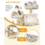 Cat Tree for Indoor Cats, 176cm Large Cat Tower, Multi-layer Scratching Post with 3 Platforms, 2 Caves, 7 Sisal Posts, Hammock, Pompoms, Heavy-Duty for Multi-Cat Homes-161839089