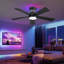Ventilateur de plafond 46 po à 5 pales avec ensemble d'éclairage à DEL et télécommande-654574591-655845586