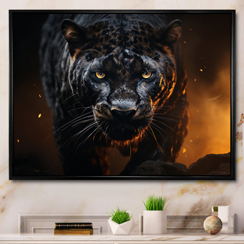 Dunnam sur toile, H 16 po x l 32 po x P 1 po, Cadre flottant noir