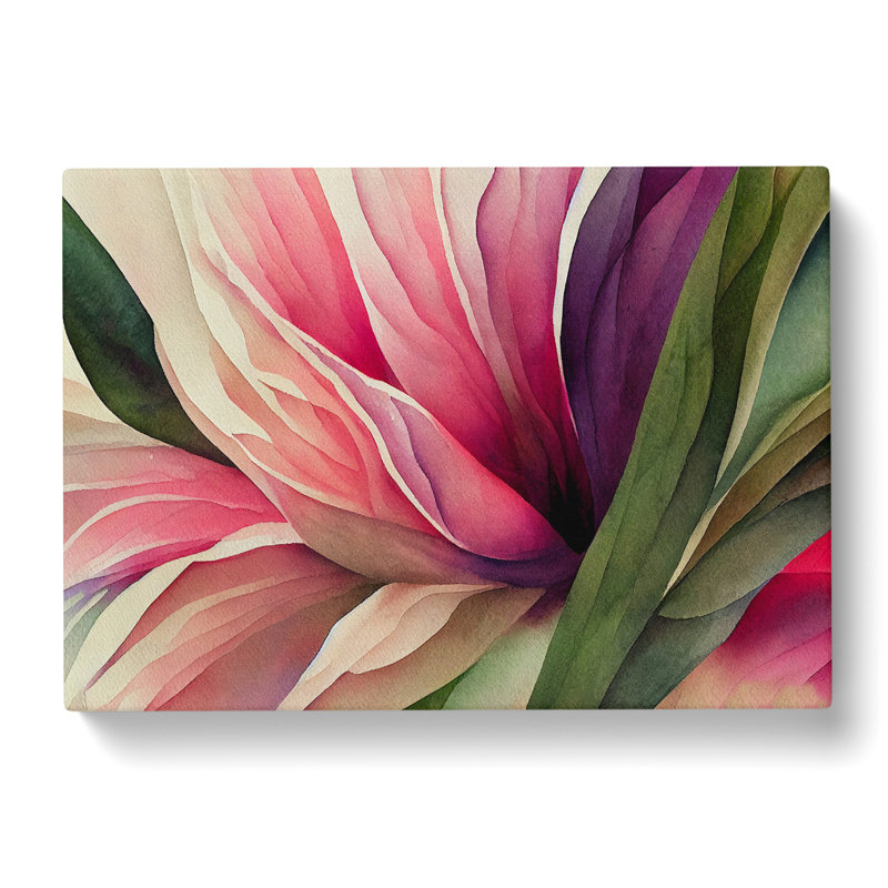Captivating Flower - Wrapped Canvas Painting, 40cm H x 60cm W x 3cm D