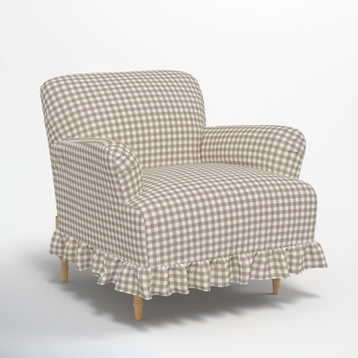 Elle Ruffle Slipcover Armchair
