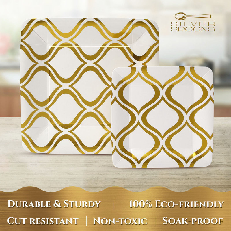 Ensemble de fournitures jetables de papier lourd poids, Or