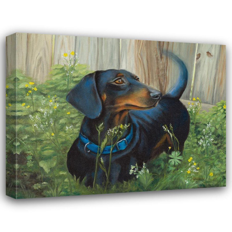 Lark Manor Hakimipour, Tiffany Gallery Wrapped Canvas Art Titled: Dachshund