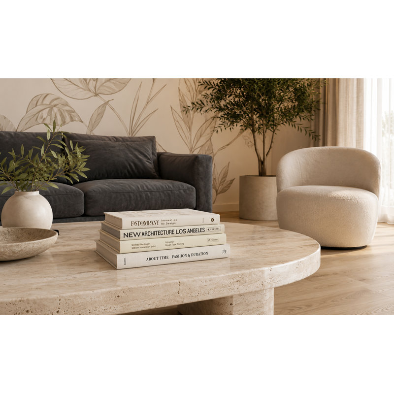 Decorative Books - Beach Coffee Table Stack - 4 Beige Books