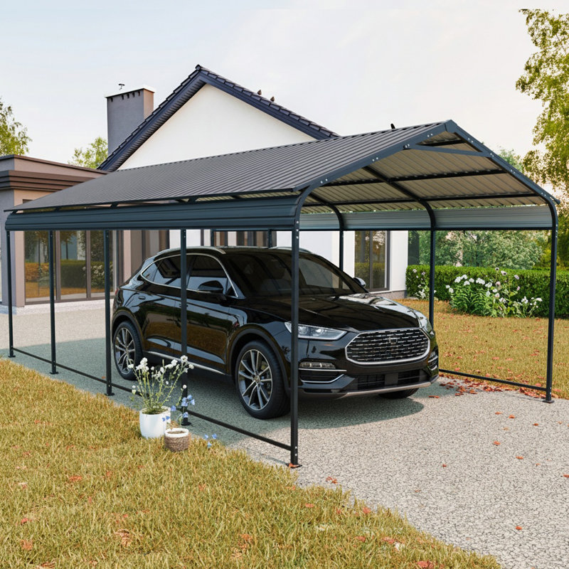 Heavy Duty 12'X21' Carport Canopy - Portable Garage With Galvanized Steel Frame & Waterproof Top