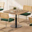 Deux chaises de salle à manger rembourrées en similicuir, dossier naturel, esthétique Mid-Century, ajout intérieur polyvalent