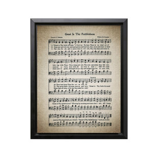 Great Is Thy Faithfulness Hymnal Sheet No2