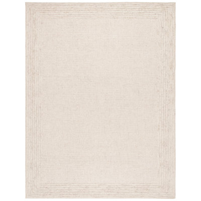 Keldyn Ebony Hand Tufted Wool And Cotton Bordered Rug