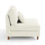 Fauteuil rembourré en velours côtelé beige avec dossier coussiné Seemab-99538312
