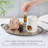 Crystalia Ottoman Style Serving Tray – Decorative Ellipse Metal Fancy Tray for Coffee, Tea, Desserts & Special Occasion