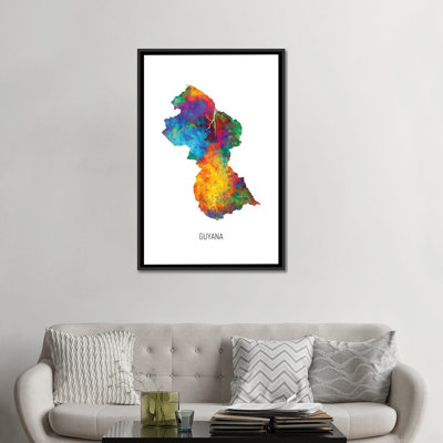 " Guyana Map " by Michael Tompsett