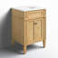 Rivers 24'' Single Bathroom Vanity with Carrara Marble Top-73359936