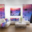 «Bluish Waters at Sunset Panorama», reproduction de photo sur toile tendue-18269266
