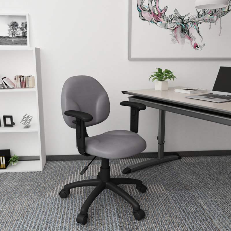 Ergonomic Diamond Task Chair with Adjustable Arms - Black