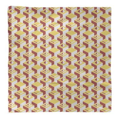 Serviette de table en coton à motif de gratte-ciels à deux couleurs