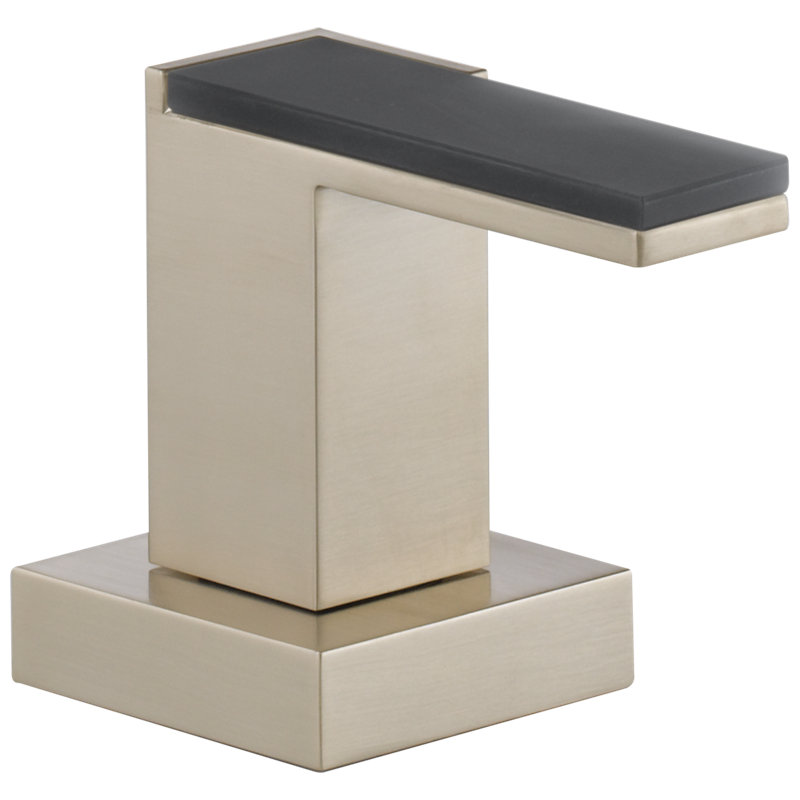 Siderna® Roman Tub Trim, Brushed Nickel, Lever Handle with Solar Gray Glass