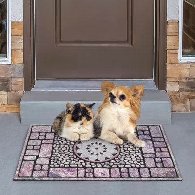 Tapis d'entrée antidérapant Winston Porter