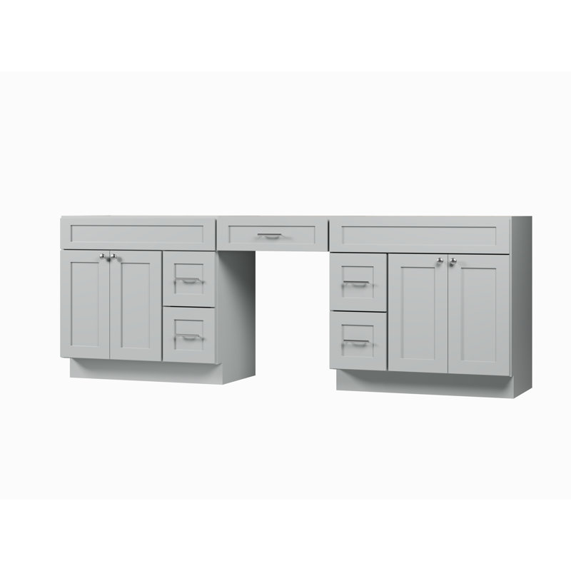 Ensemble de meuble-lavabo double 96 po Disar, Grey