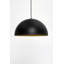 Quanshae 1 -Dome Pendant Light – Black Metal with Golden Lining, Modern Ceiling Fixture for Kitchen, Dining & Living Room