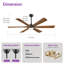 Ventilateur de plafond 6 pales en bois massif avec lumière DEL et télécommande Modern-1455755808-1455755811-1455755814