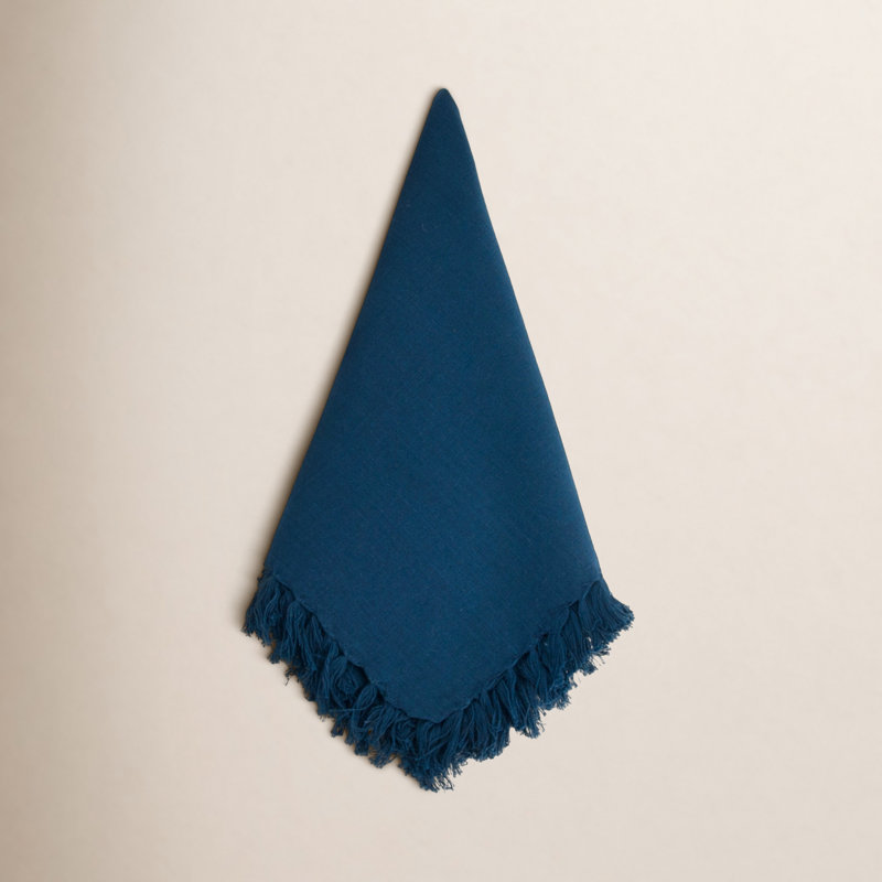 Sabrina Design 20" Cotton Napkin, Navy Blue