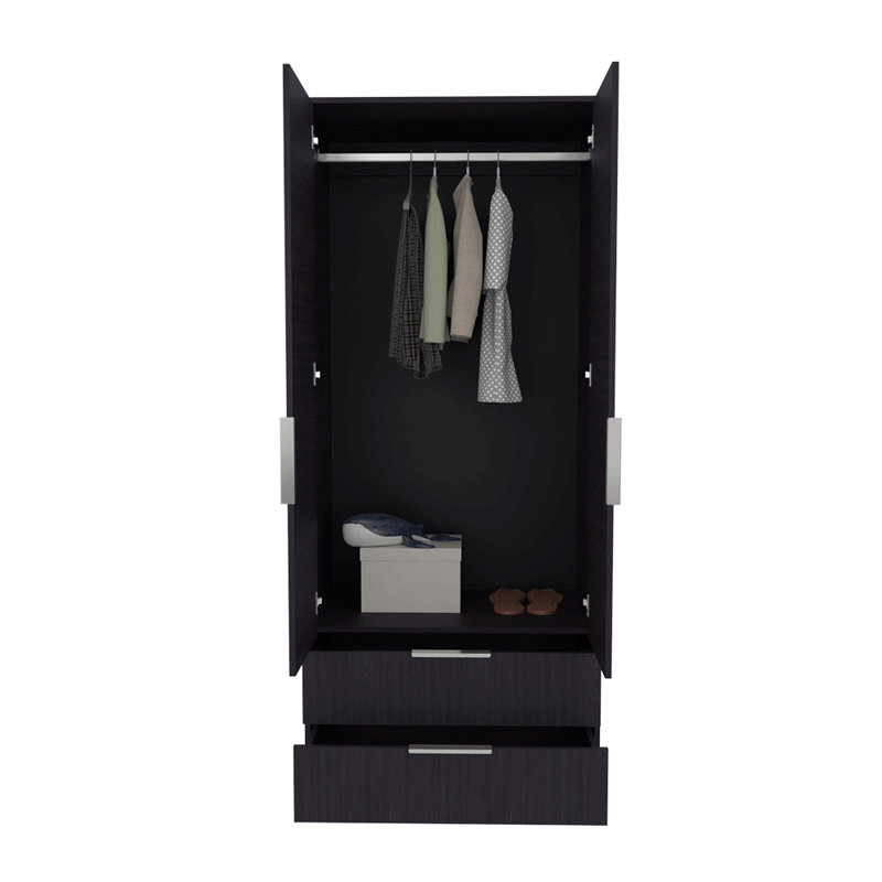 Armoire, rangement pour chambre à coucher, noir