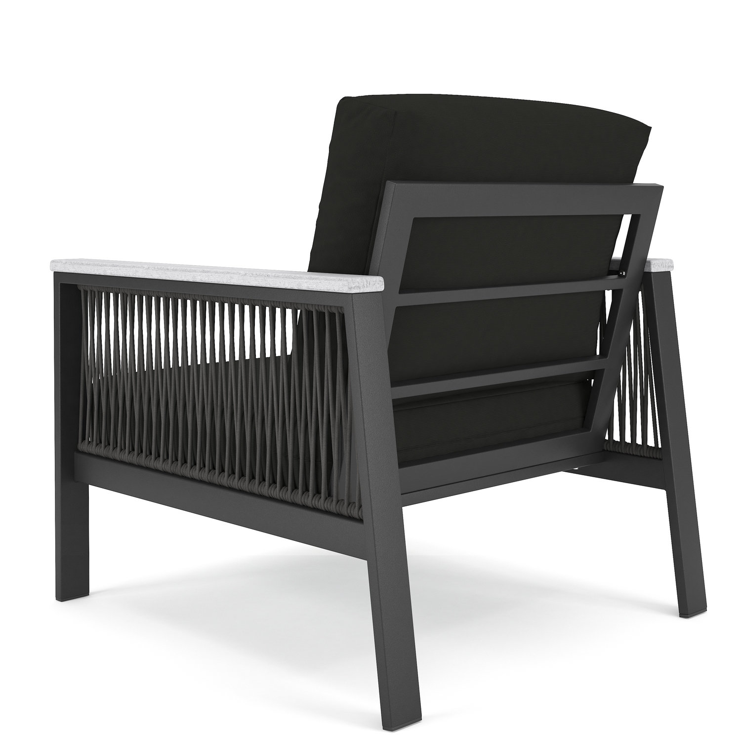 Townsend Sunbrella® Patio Lounge Chair, Canvas Black Sunbrella® Canvas