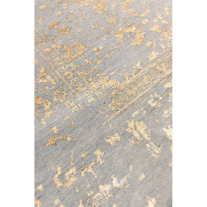Canvello Transitional Hand Knotted Bsilk & Wool Area Rug - 8'11" X 11'9"
