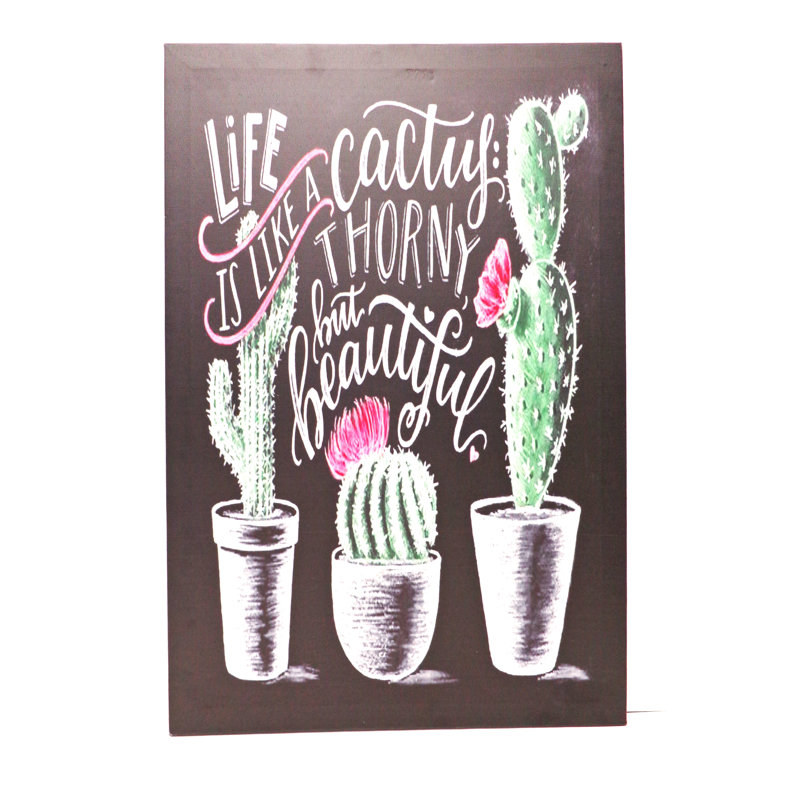 Wall décor polyester life is like a cactus
