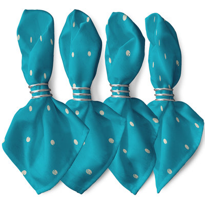 Wally Polyester Polka Dots Square Napkin