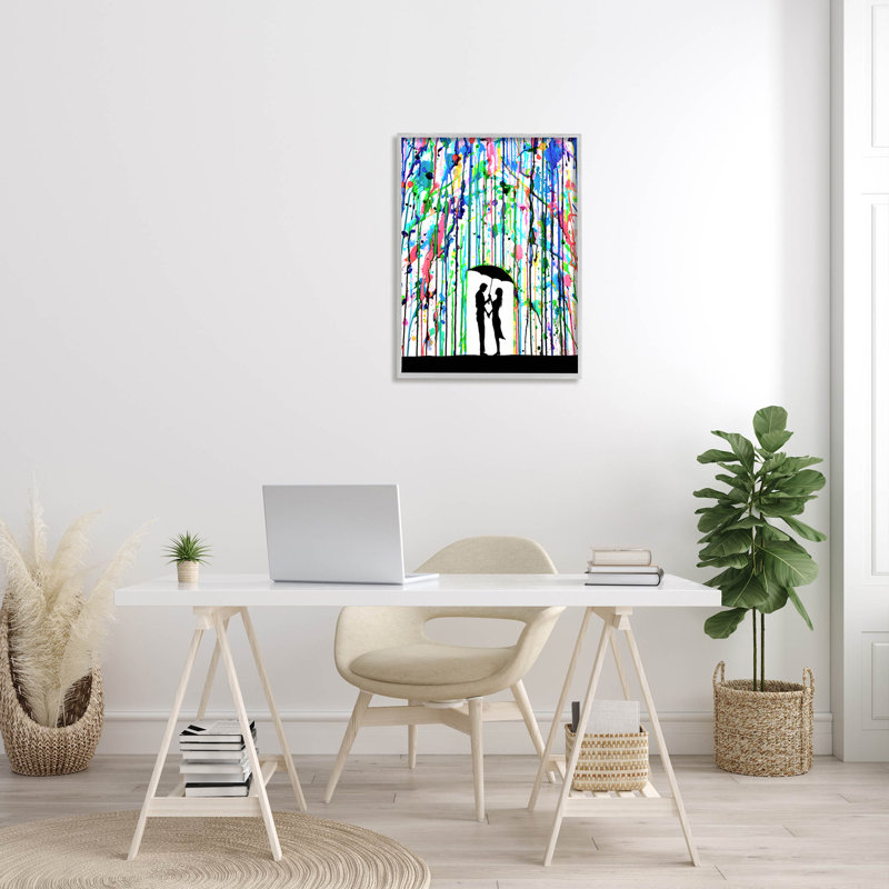 «Vivid Couple Urban Drip Rainfall», art de la giclée par Marc Allante, H 30 po x l 24 po x P 1,5 po