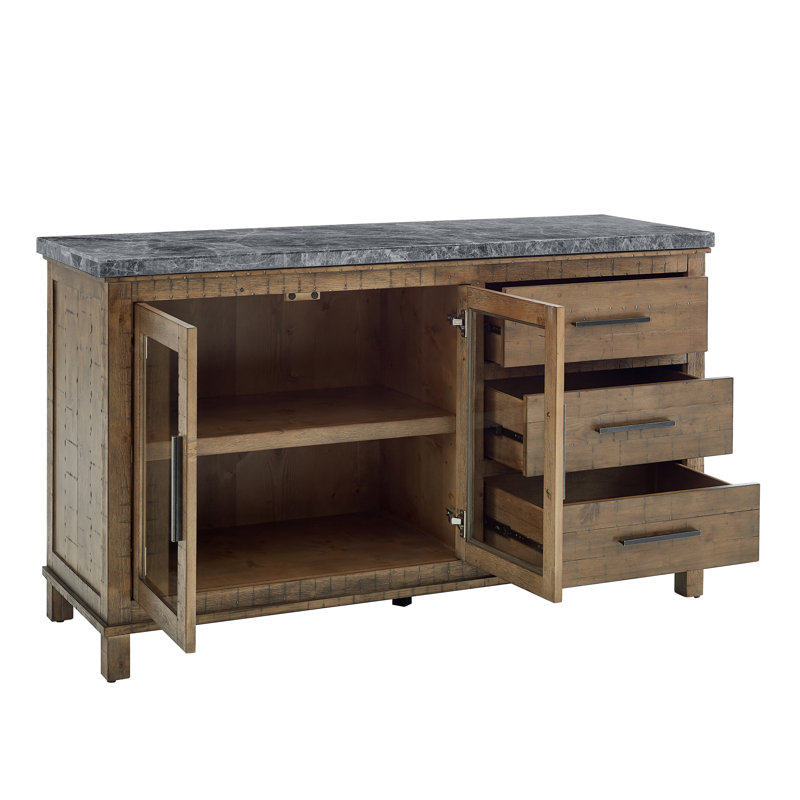 Buffet Hallowell, Gris / brun
