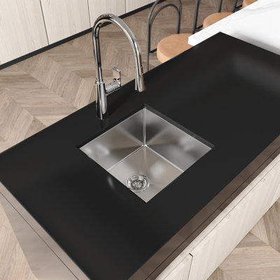 Stainless Steel Undermount Sink 18"X18" - Multifunctional With R10 Rounded Corners And Condensation Coating 18" X Kitchen Barrier Scratch Resistance