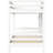 Twin Bunk Bed Made Of Pine Wood, Detachable, White Finish, High Guardrails, 3 - Step , No Box Spring, Space Saving With Under Storage For Guest Room Solid Wood Over Bed, Convertible Design, Tone,