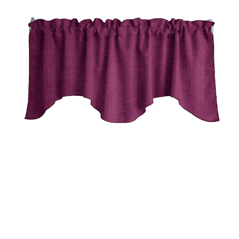 Cantonnière festonnée l 58 po Benina, Fuchsia