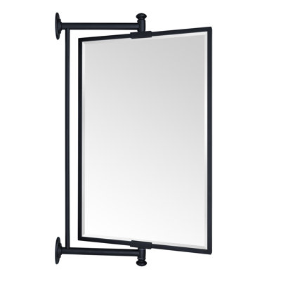 Miroir rectangulaire carré pivotant pour meuble-lavabo de fenêtre Corrente Pivot-N-View