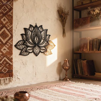 3d Metal Lotus Wall Art
