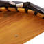  Sun Lounger Natural Wood, Dark Grey Cushion-1995413089