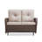 Braxleigh 50" Wide Wicker Outdoor Patio Loveseat Glider with Cushions-866380204-810716981