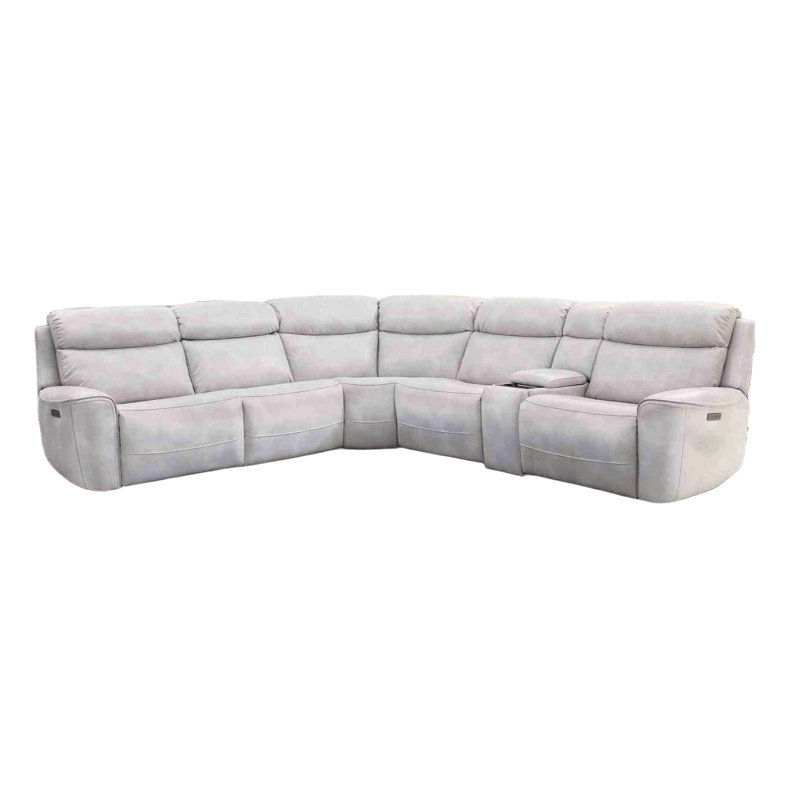 Canapé modulaire inclinable électrique en taupe clair Canapé d'angle en coin Fauteuil modulaire inclinable