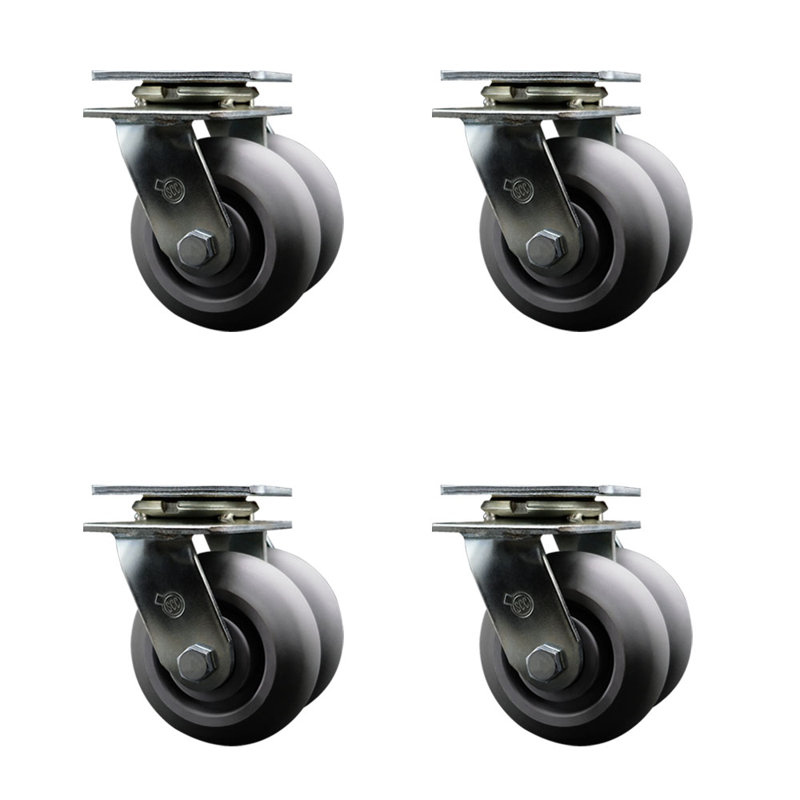 Ensemble de roulettes pivotantes 5 po