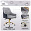 Chaise de bureau en velours Mariachristina-88632056