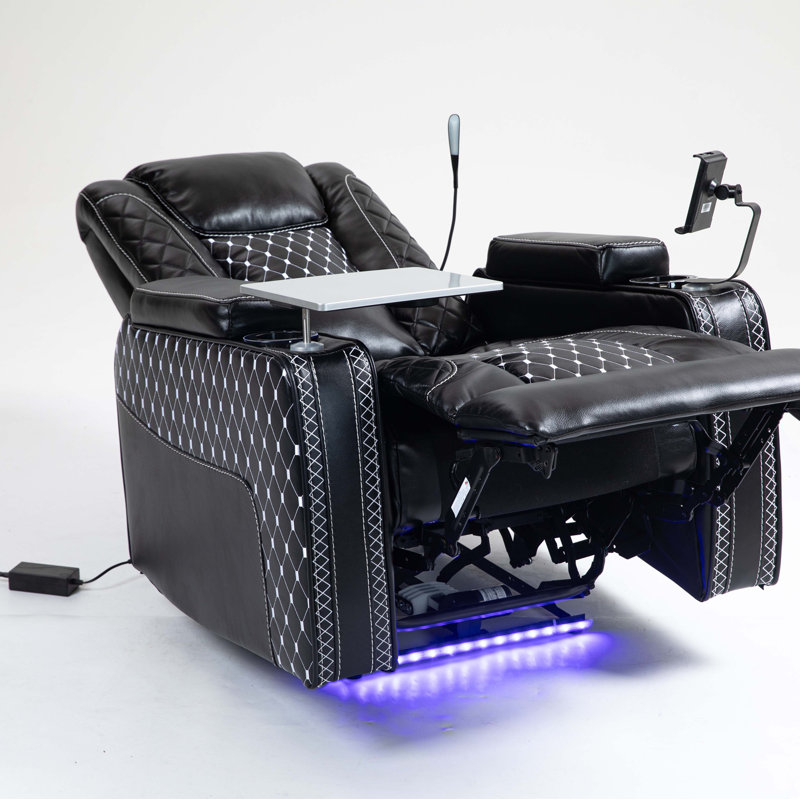 Power Zero Gravity Recliner with Multifunctional Features, Black