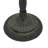 Black Iron Side Table with Scalloped Brown Wooden Top-749373534
