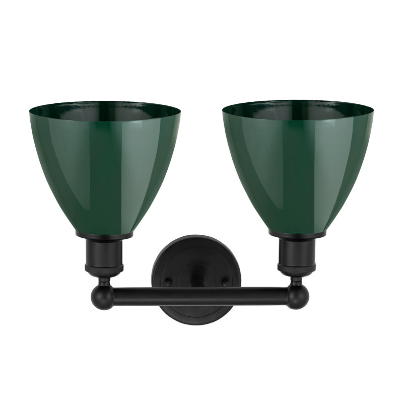 Anjail 2 - Light Dimmable Vanity Light, Matte Black, Green