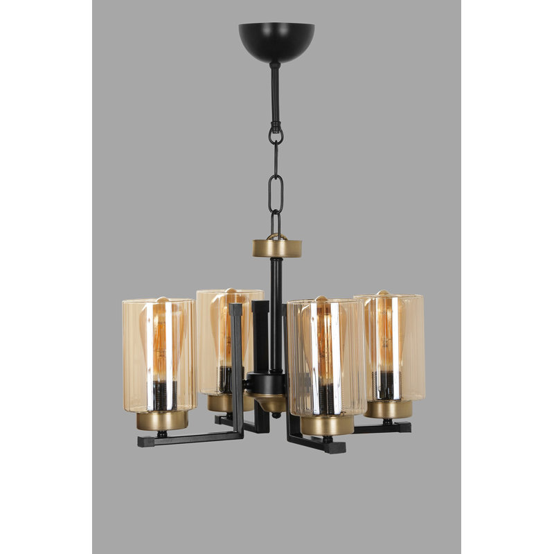 Lustre 4 lumières à abat-jour Daloris, 4
