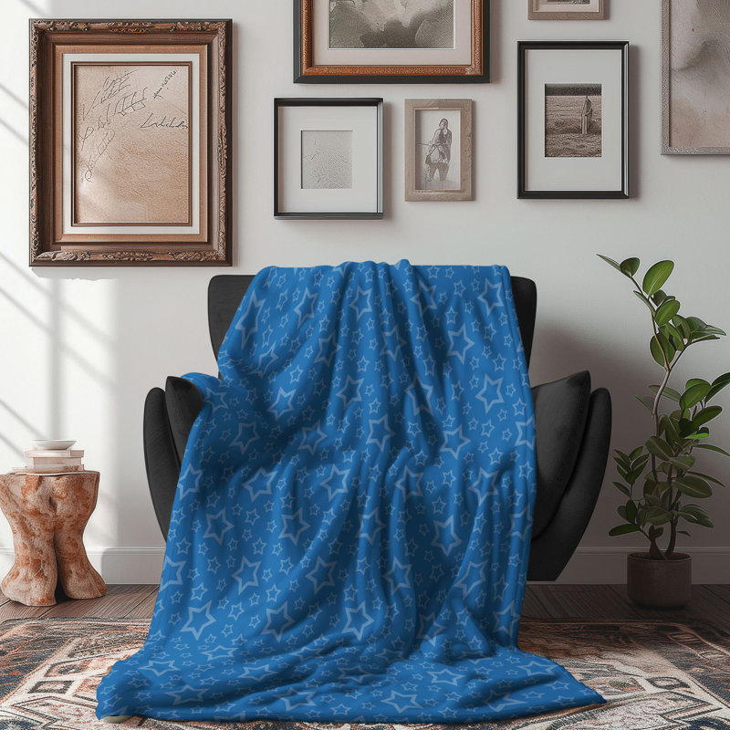 Couverture de sherpa 1 pièce Crimson Blue, Grand lit